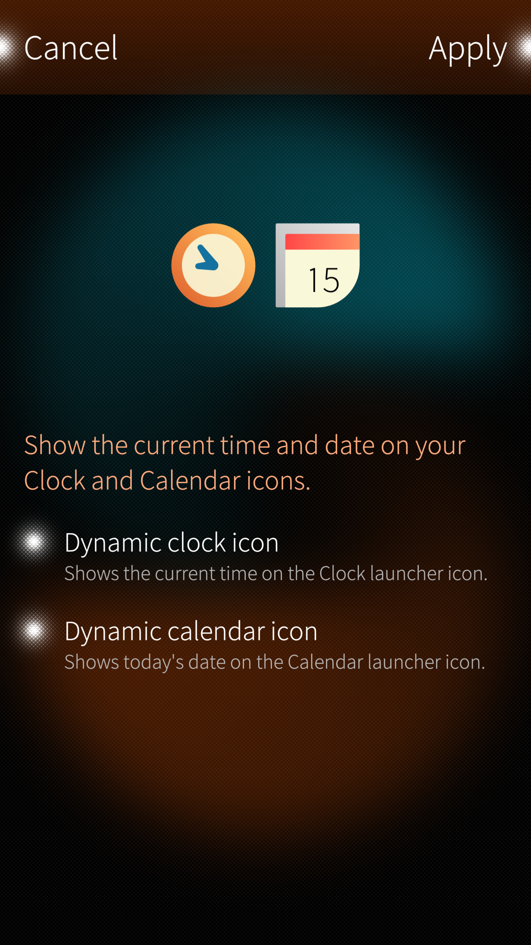 Dynamic icons